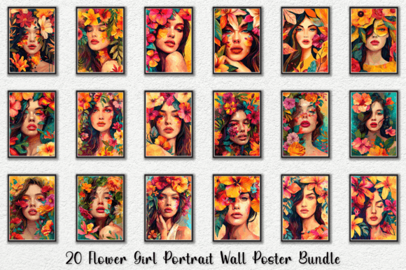 Download Flower Girl Portrait Wall Art Posters - Girl Collection