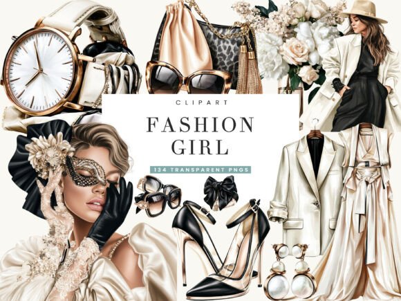Download Fashion Girl Clipart Bundle - Girl Collection
