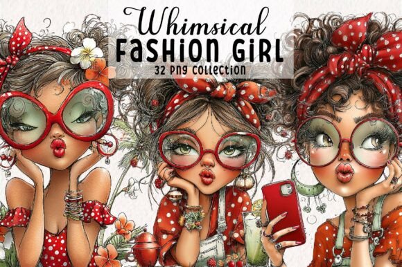 Download Whimsical Summer Fashion Girl Clipart - Girl Collection