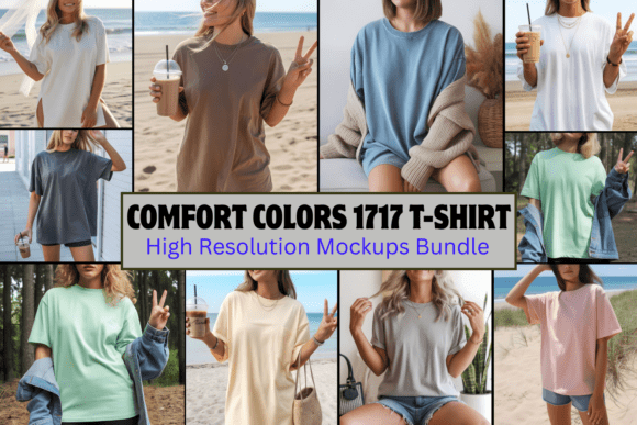 Download Comfort Colors 1717 T-Shirt Mockups Bund - Comfort Collection