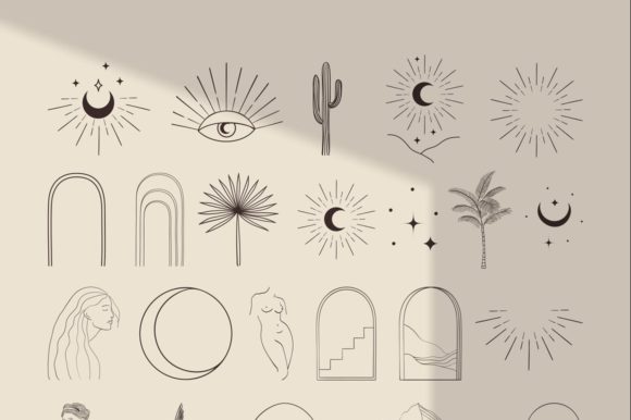 Download Bohemian Modern Arch Logo Elements. Blog - Blog Collection